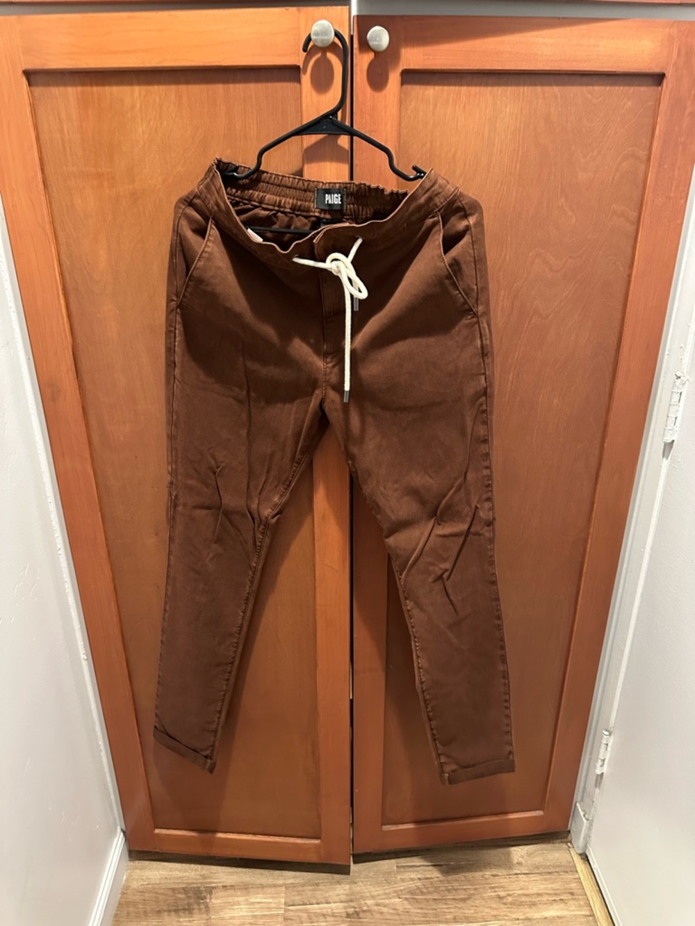 PAIGE Men's Rust Brown Jogger Pants